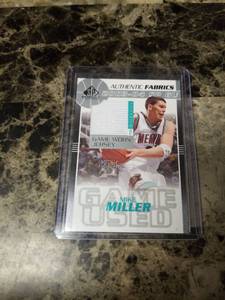 lot 462 image: 2003 Upper Deck SP Game Worn Jersey Mike Miller Memphis Grizzlies Basketball Card