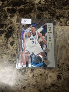 lot 466 image: 1996 Upper Deck SP Kevin Garnett Minnesota Timberwolves Rookie Basketball Card