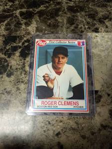 lot 471 image: 1990 Post Roger Clemens Boston Red Sox Baseball Card