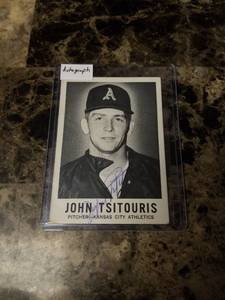lot 473 image: Sports Novelties Inc. John Tsitouris Kansas City Athletics Autographed Baseball Card