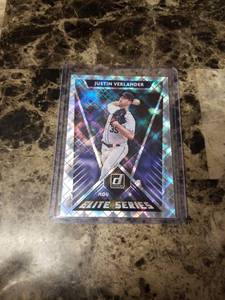 lot 475 image: 2020 Panini Donruss Baseball Justin Verlander Houston Astros Card