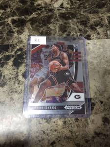 lot 498 image: 2020 Panini Prizm Draft Picks Anthony Edwards Georgia Bulldogs Rookie Basketball Card
