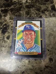 lot 499 image: 1986 Leaf Donruss Diamond Kings George Brett Kansas City Royals Baseball Card