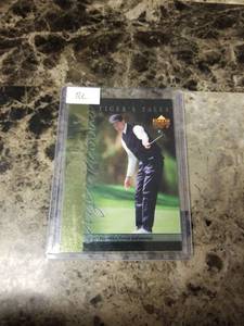 lot 519 image: 2001 Upper Deck Tigers Tales Tiger Woods Rookie Card