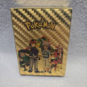 lot 408 image: Pokemon Gold Plated Trading Cards Collection with Storage Box, 55 Cards Fan Art