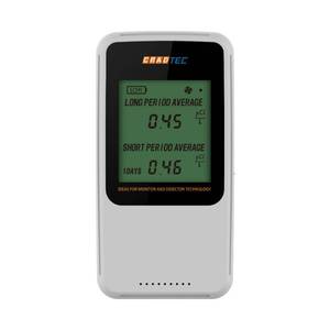 lot 29329 image: Cradtec Digital Radon Detector III, White, Radon Monitor, Radon Meter, Tempered Glass, Short Term and Long Term Result, Portable, Easy to Use, 3 AAA Batteries, Switchable Between BqM3 and pCiL - Retail $90