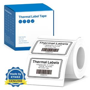 lot 29357 image: ETIKEZ Thermal Label for PM260 Printer, 2x1.18(50x30mm) Thermal Tape, Waterproof, Multi-Purpose Label, 1 Roll of 230 Self-Adhesive Thermal Paper (White) - Retail $10