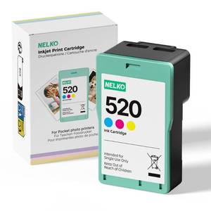 lot 32069 image: Nelko 520 Genuine Color Ink Cartridges, High-Yield Ink Cartridge Compatible with PP01 &PP03 Photo Printer, Water Oxidation-Proof, Photo Printer Cartridge for Instant Photo Printing, for Home&School - Retail $33