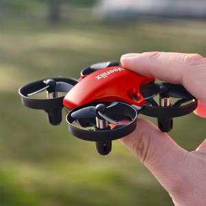 lot 43663 image: Veeniix V995 Red Mini Drone for Kids and Beginners,Indoor RC Quadcopter Plane with 3D Flips, 360° Rotation, Circle Fly, Auto Hover, Headless Mode, 21Mins 3 Batteries, Gift for Boys and Girls - Retail $40