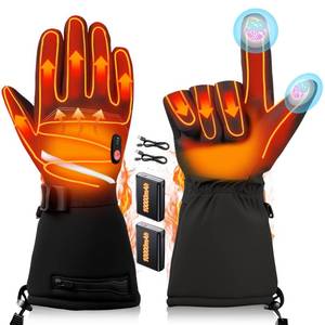 lot 43685 image: Heated Gloves for Men & Women,7.4V Fast Heating Rechargeable Heated Gloves,3 Temperature,Water Resistant, Touch Screen, Non-Slip, Suitable for Skiing, Winter Outdoor Work, Cycling (M) - Retail $30