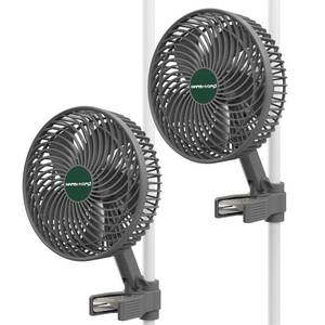 lot 43711 image: MARS HYDRO Updated 2-Pack M6 Grow Tent Fan, A powerful Oscillating Clip Fan with Low Noise for Hydroponic Plants and Ventilation Circulation with convenient APPWiFi Control. - Retail $66