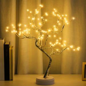 lot 43761 image: PXBNIUYA Room Decor, 20 108 LED Tabletop Bonsai Tree Light, DIY Artificial Tree Lamp, BatteryUSB Operated, Aesthetic Lamps for Living Room Bedroom Christmas Home Gifts House Decor (Warm White) - Retail $23