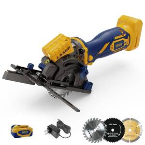 lot 43771 image: Mini Circular Saw Compatible with DeWalt 20V Max Battery,3-12 Brushless Cordless Round Saw Kit w4Ah Battery & 1.5A Charger,Laser Guide,3200 RPM,Ideal for Wood,PVC,Metal