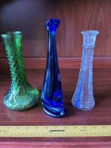 lot 38 image: Decorative Glass Bud Vases Collection