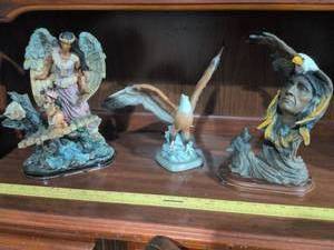 lot 46 image: Native American Angel Guardian Figurines, All Have Slight Damage..See Pictures