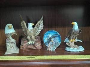 lot 47 image: American Bald Eagle Figurine Collection