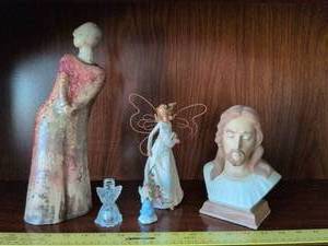 lot 50 image: Collection of Mixed Figurines and Religious Bust