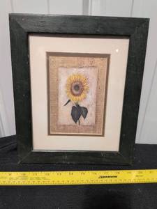 lot 76 image: Rustic Sunflower Wall Art Print