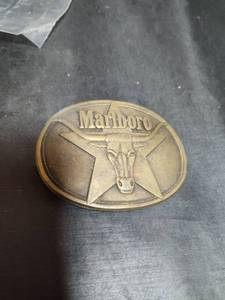 lot 119 image: 1987 Marlboro Brass Belt Buckle