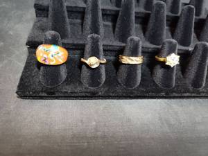 lot 121 image: Mixed Ring Collection with Decorative Enamel Ring