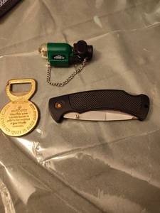 lot 142 image: Warsteiner Beer Bottle Opener and Mini Torch Set