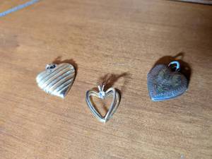 lot 235 image: Sterling Silver Heart Locket Pendant