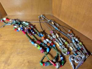 lot 268 image: Multi-Strand Beaded Heart Necklace