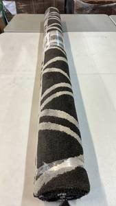 lot 2020 image: Threshold Charcoal and White Geo 7x10 Area Rug.