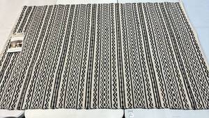 lot 2055 image: Threshold Black and Tan Striped 4x6 Area Rug.