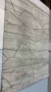 lot 2057 image: Threshold Ivory and Brown Texture 5x7 Area Rug.