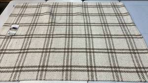 lot 2068 image: Threshold Brown and Cream Plaid 5x7 Area Rug.