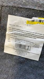 lot 3001 image: Natural Jute Braided Runner Rug 28x94 inches