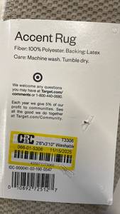 lot 3004 image: Room Essentials White Shag Accent Rug 26 x 310