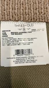 lot 3024 image: Threshold Madison Washable Area Rug Tan