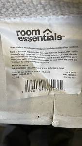 lot 3028 image: Room Essentials Black Striped Accent Rug 30x48 inches