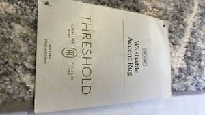 lot 3033 image: Threshold Washable Accent Rug 30x48 Gray Diamond Pattern