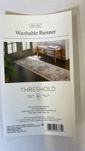 lot 3034 image: Threshold Industrial Washable Runner Rug 28x84 Inches