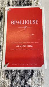 lot 3035 image: Opalhouse Black and White Geometric Accent Rug 27x45 inches