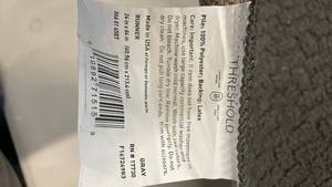 lot 3036 image: Threshold Gray Runner Rug Poly Backing, 24x84