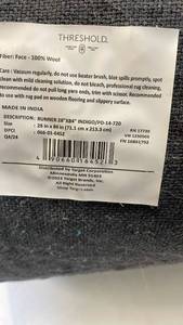 lot 3044 image: Threshold Indigo Medallion Wool Runner Rug 28x84 Inches