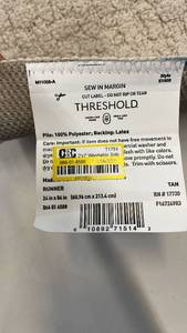 lot 3079 image: Threshold Tan Runner Rug 24x84 inches