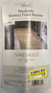 lot 3082 image: Threshold Washable Memory Foam Runner Rug 28x84 inches