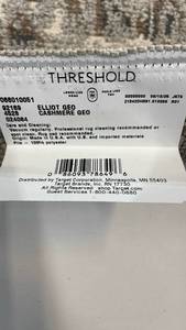 lot 3085 image: Threshold Elliot Geo Cashmere Pattern Runner Rug, 24x84