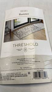 lot 3087 image: Threshold Cashmere Geo Pattern Runner Rug 24x84 inches