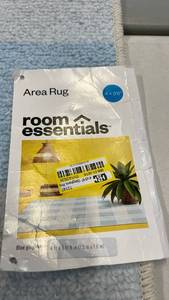 lot 3092 image: Room Essentials Blue Gingham Area Rug 4x56