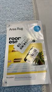 lot 3094 image: Room Essentials Blue Gingham Area Rug 4x6 Feet