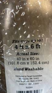 lot 3101 image: Non-Slip Rug Pad 40x60 inches Hand Washable