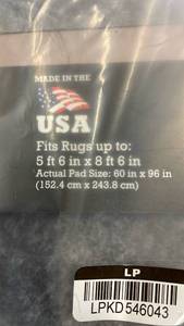 lot 3102 image: Rug Pad 60 x 96 inches