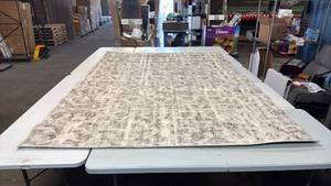 lot 8013 image: Threshold 7x10 Beige and Brown Abstract Pattern Area Rug