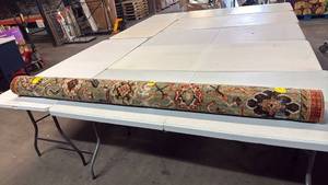 lot 8021 image: Threshold 7x10 ft Floral Woven Area Rug